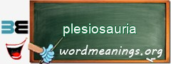 WordMeaning blackboard for plesiosauria